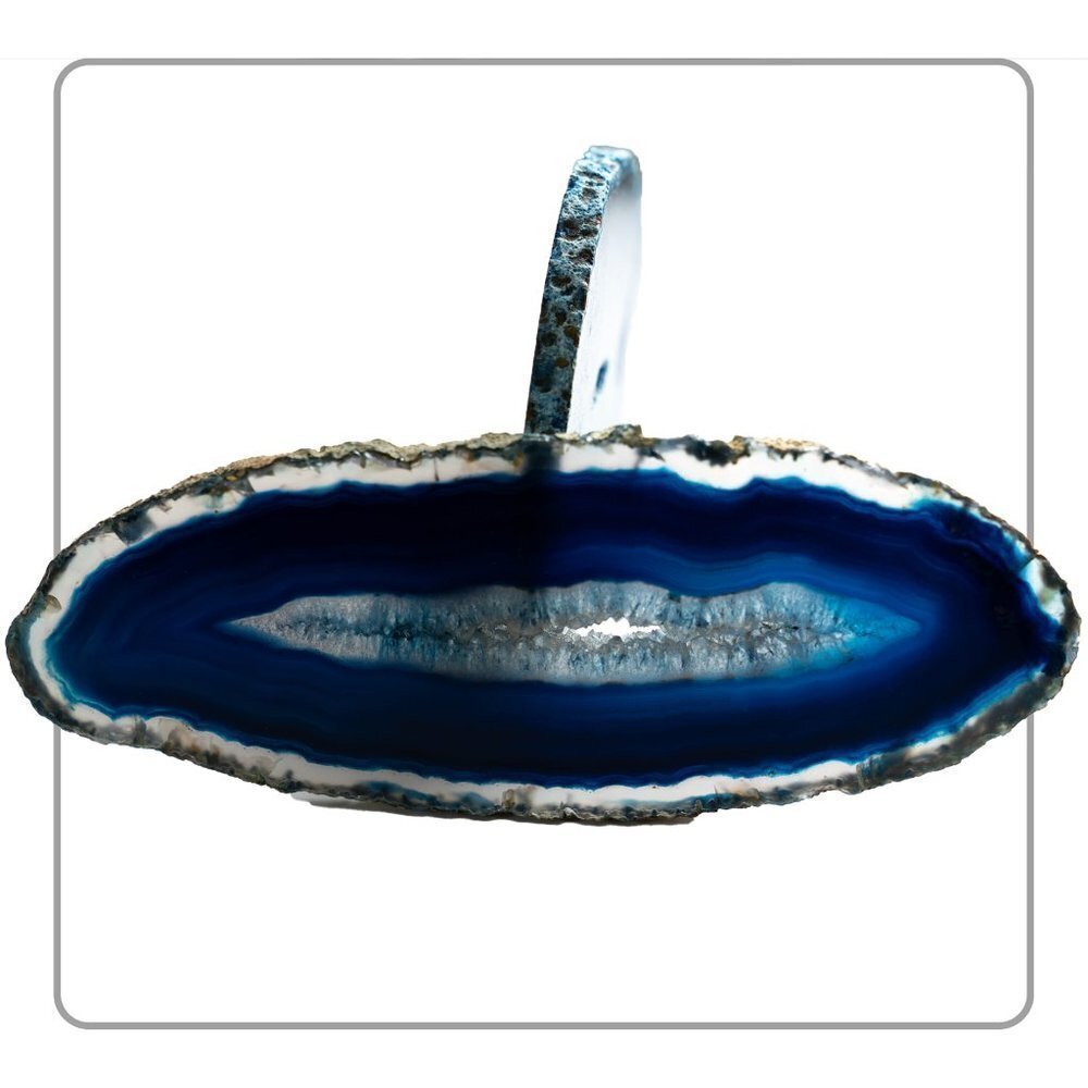 Blue Agate Slices (2 pieces)